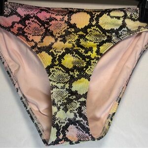 Xhilaration Snake Print Bikini Bottom -  Size Large